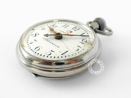 Swiss Roskopf Nickel Open Face Pin-Lever Pocket Watch Need Repair