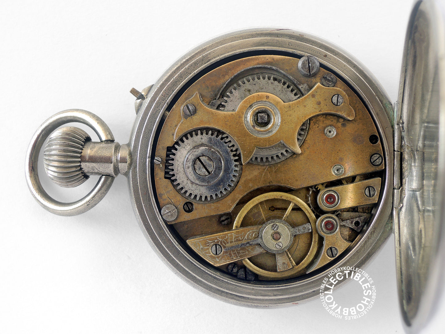Swiss Roskopf Nickel Open Face Pin-Lever Pocket Watch Need Repair