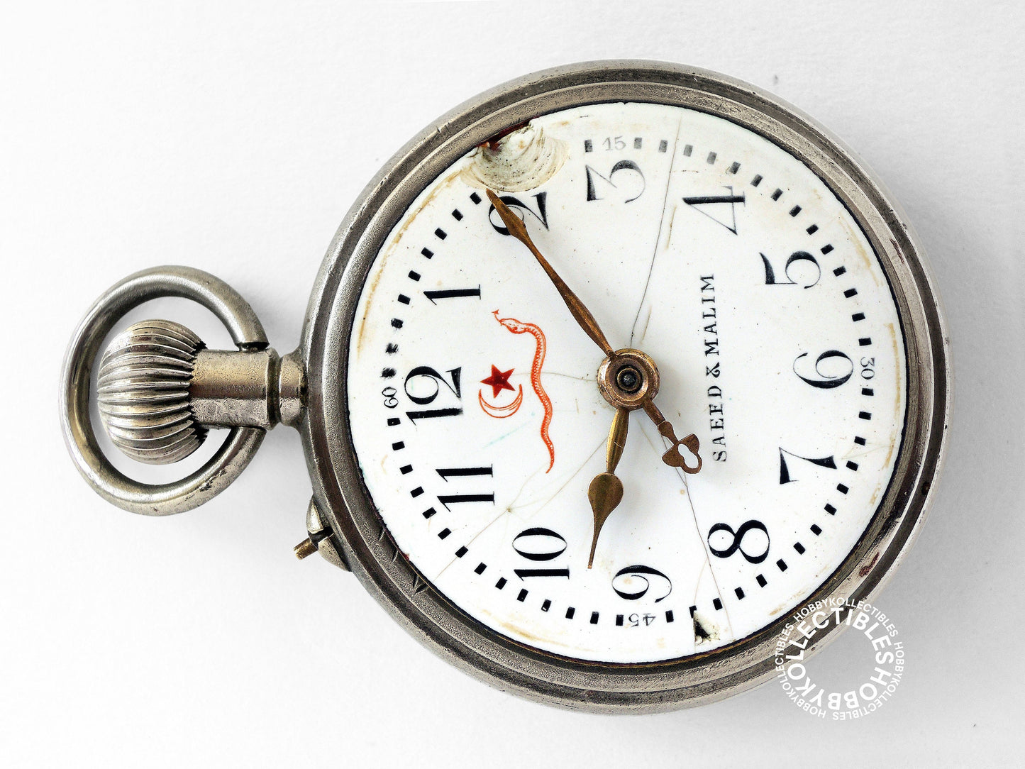 Swiss Roskopf Nickel Open Face Pin-Lever Pocket Watch Need Repair