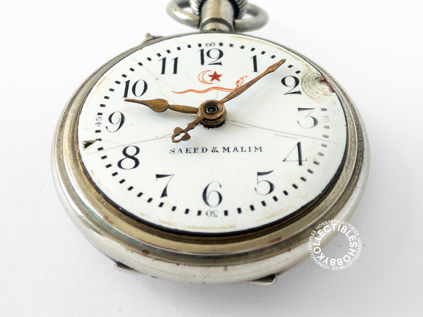 Swiss Roskopf Nickel Open Face Pin-Lever Pocket Watch Need Repair