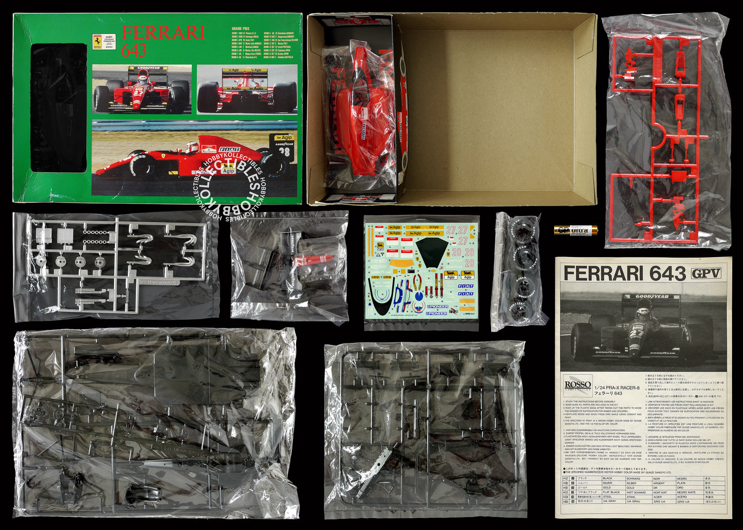 Rosso Vintage 1/24 Ferrari F643 F1 Grade-Up Painted V. Model Kit