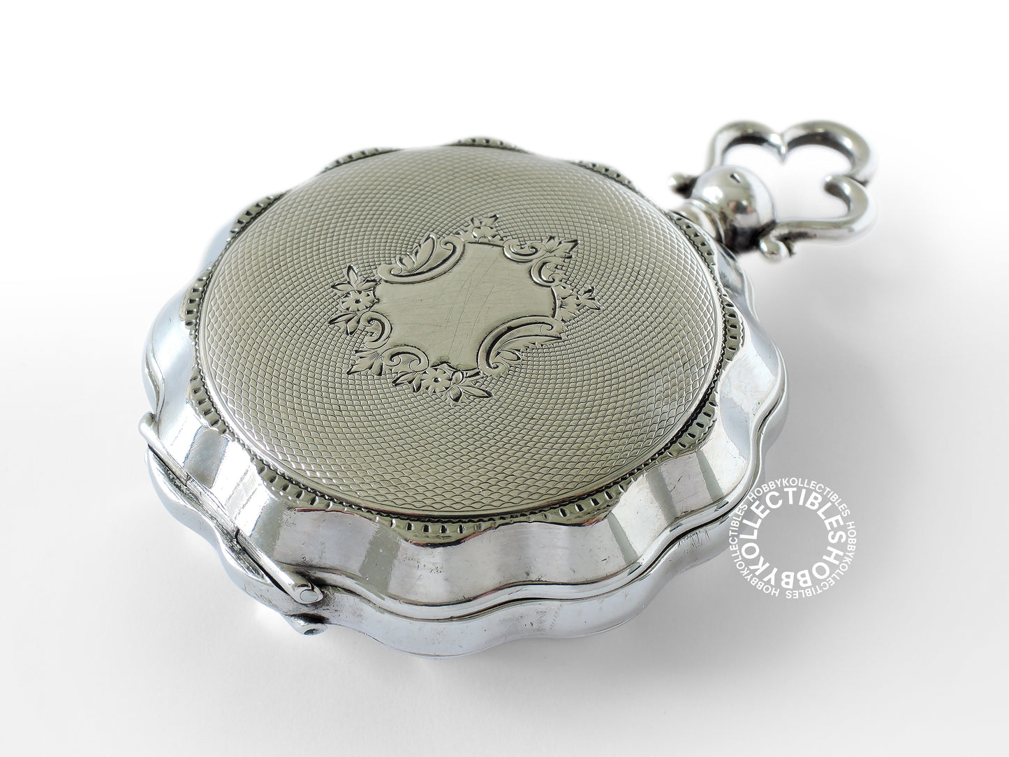 French Silver Fancy Hunter Case Chinese Market Pocket Watch NEED REPAIR
