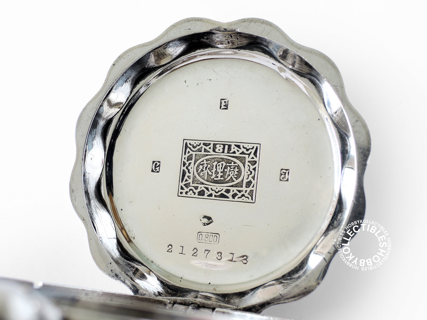 French Silver Fancy Hunter Case Chinese Market Pocket Watch NEED REPAIR