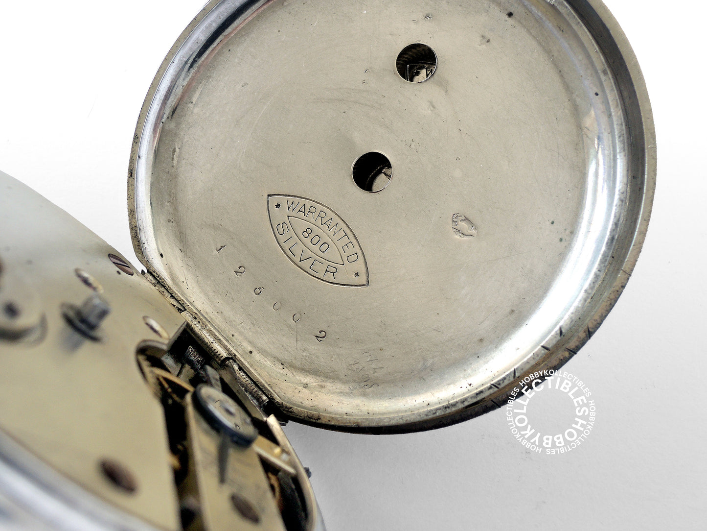 Swiss 800 Silver Open Face Cylinder Pocket Watch