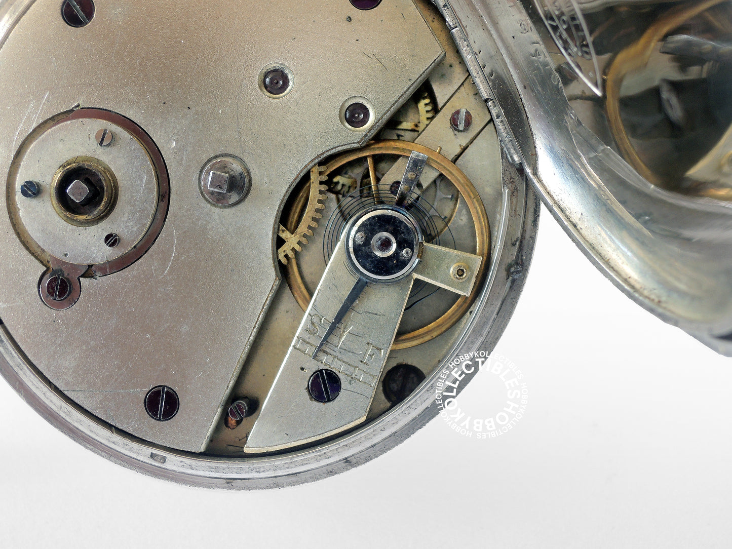 Swiss 800 Silver Open Face Cylinder Pocket Watch