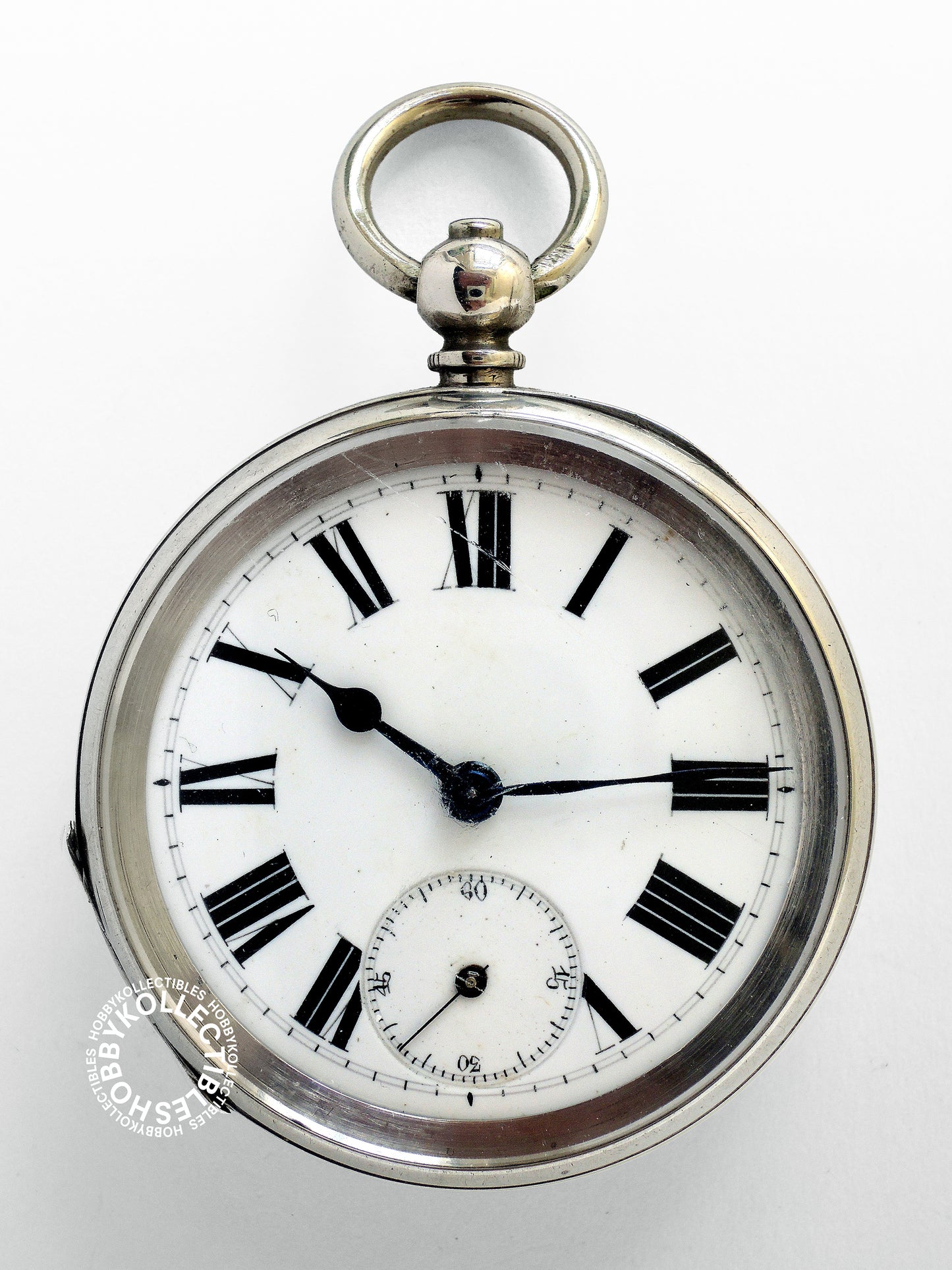 Swiss 800 Silver Open Face Cylinder Pocket Watch