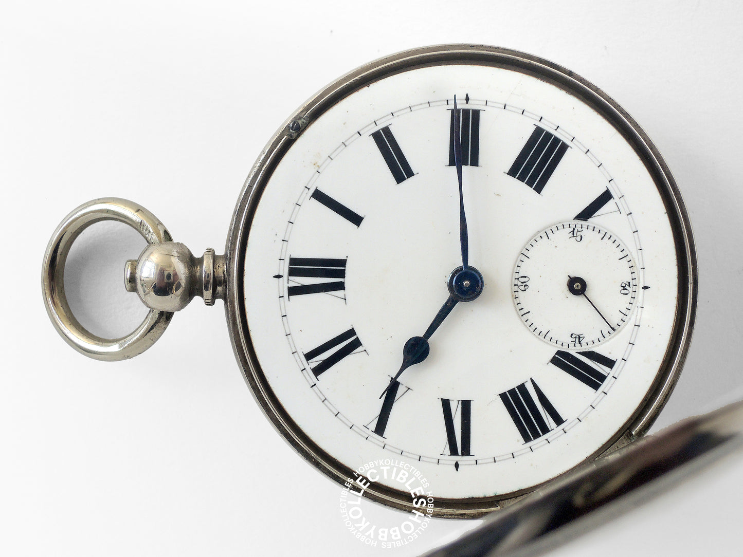 Swiss 800 Silver Open Face Cylinder Pocket Watch