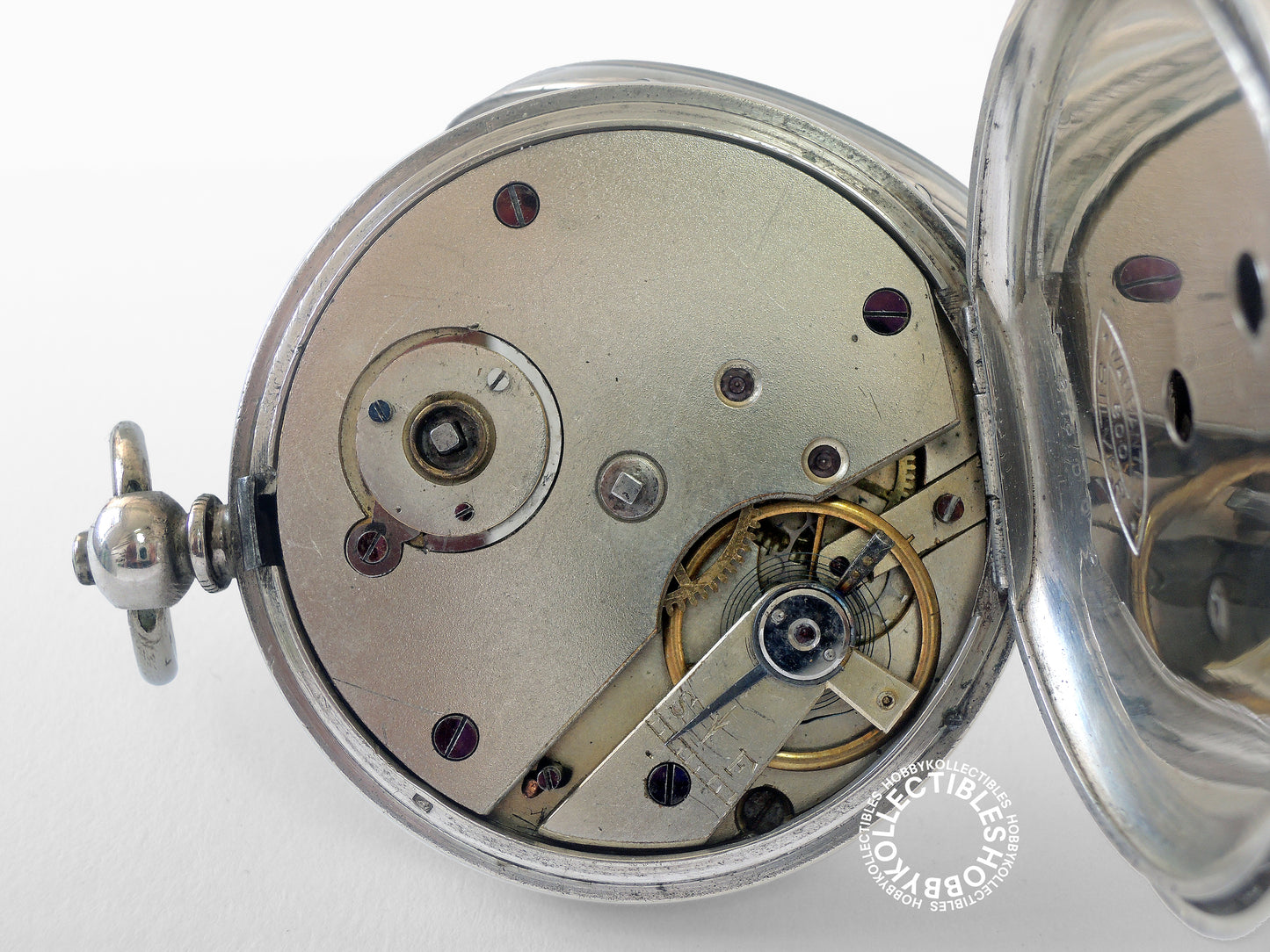 Swiss 800 Silver Open Face Cylinder Pocket Watch