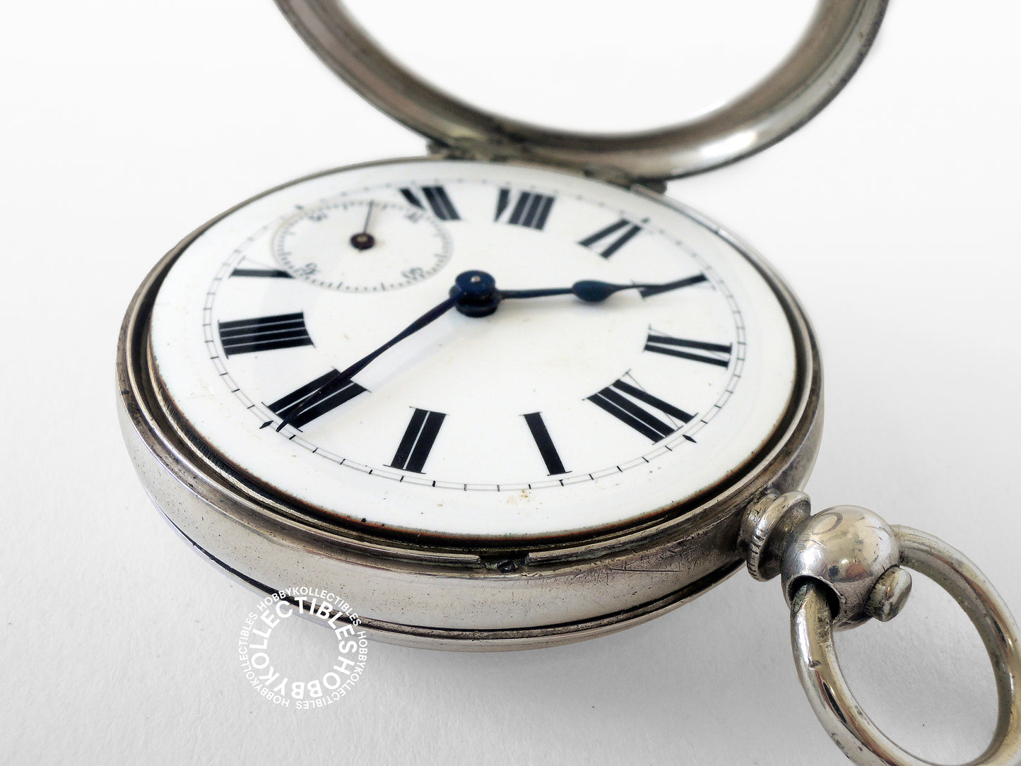Swiss 800 Silver Open Face Cylinder Pocket Watch