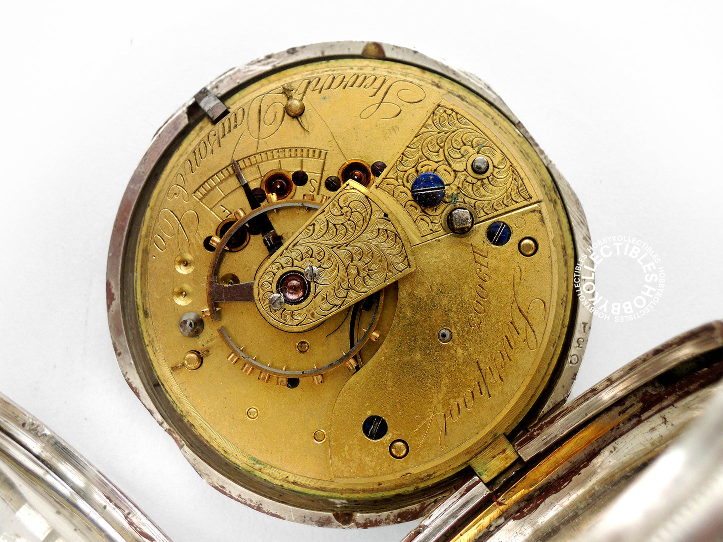 English Silver Hunter Case Stewart Dawson Lever Pocket Watch