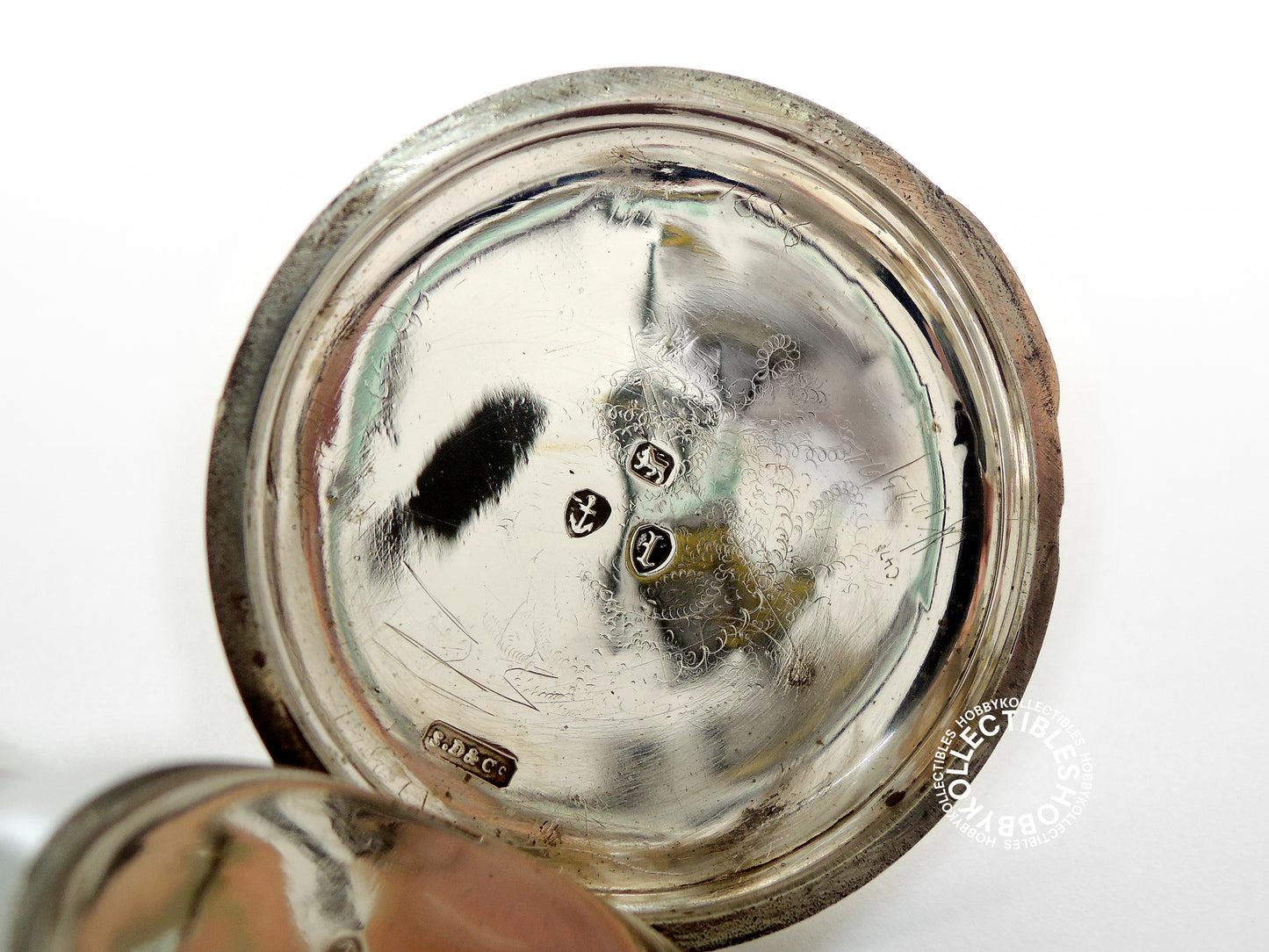 English Silver Hunter Case Stewart Dawson Lever Pocket Watch