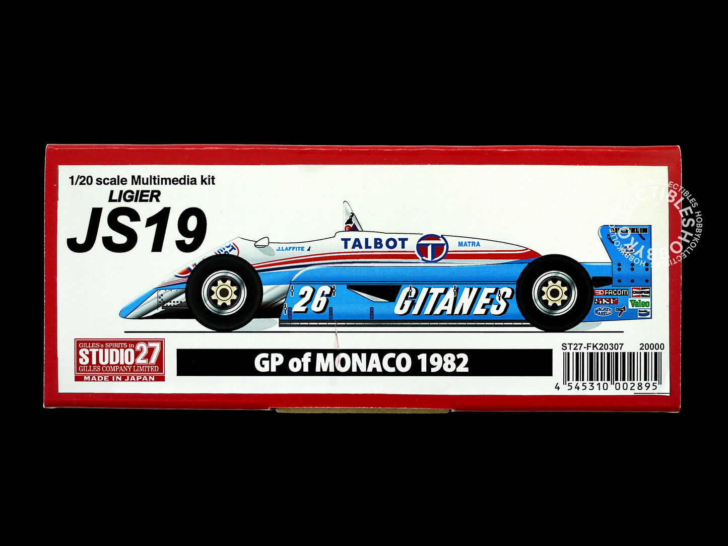 Studio27 1/20 Ligier JS19 GP of Monaco 1982 F1 Racing Car Model Kit