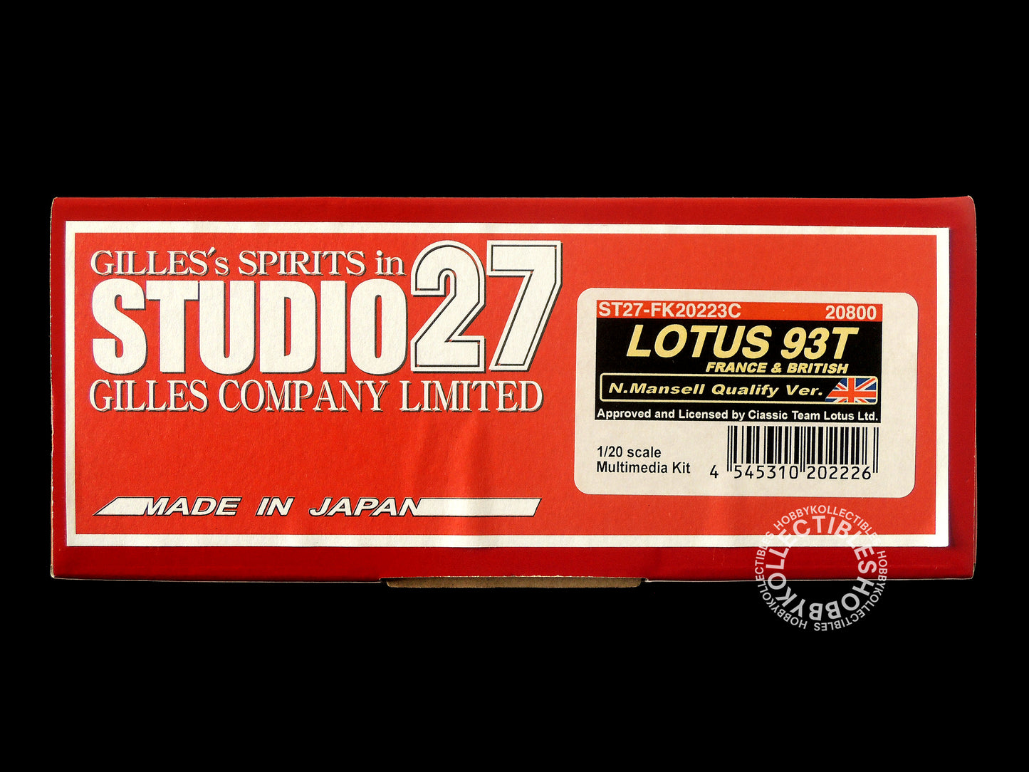Studio 27 1/20 Lotus 93T F1 Racing Car Model kit BONUS