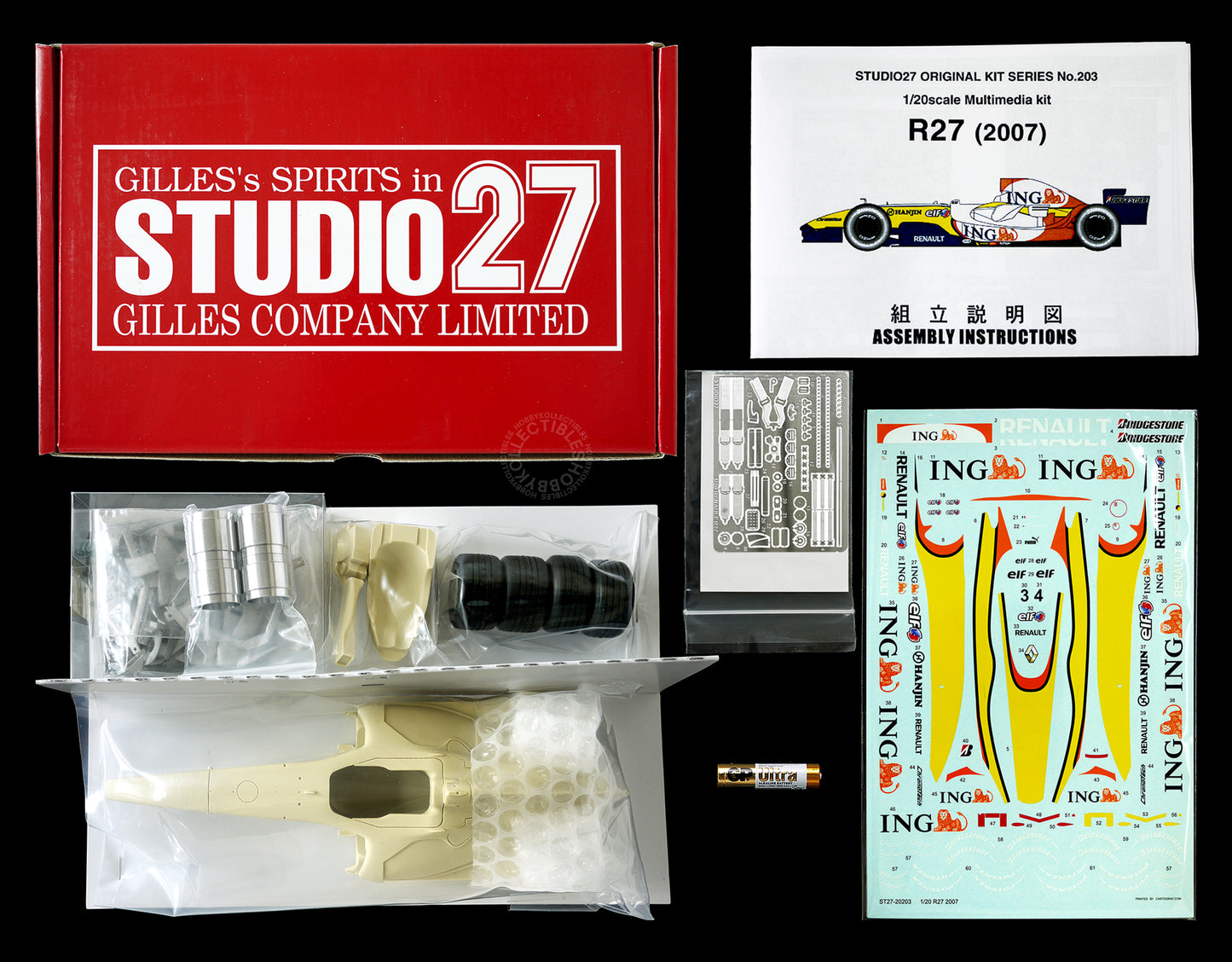 Studio27 1/20 Renault R27 F1 Racing Car Multi-Media Model Kit FK20203