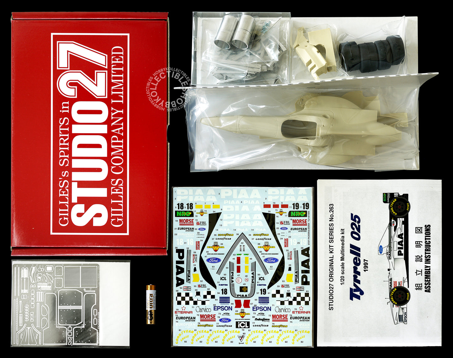 Studio27 1/20 Tyrrell 025 F1 Racing Car Multi-Media Model Kit ST27-FK20263