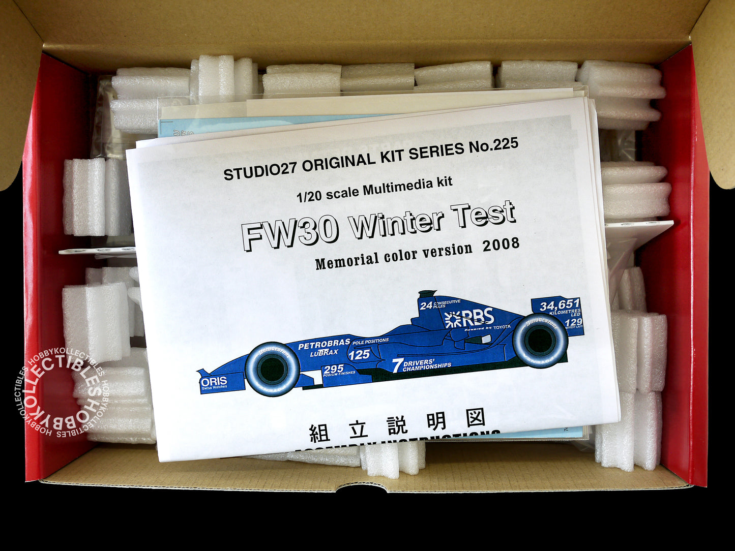 Studio27 1/20 Williams FW30 Memorial Livery V. F1 Racing Model Kit