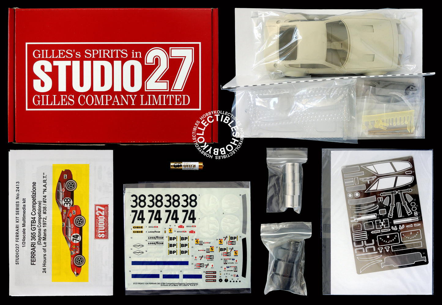 (SOLD) Studio 27 1/24 Ferrari 365 GTB4 Daytona Competizione Multimedia Kit