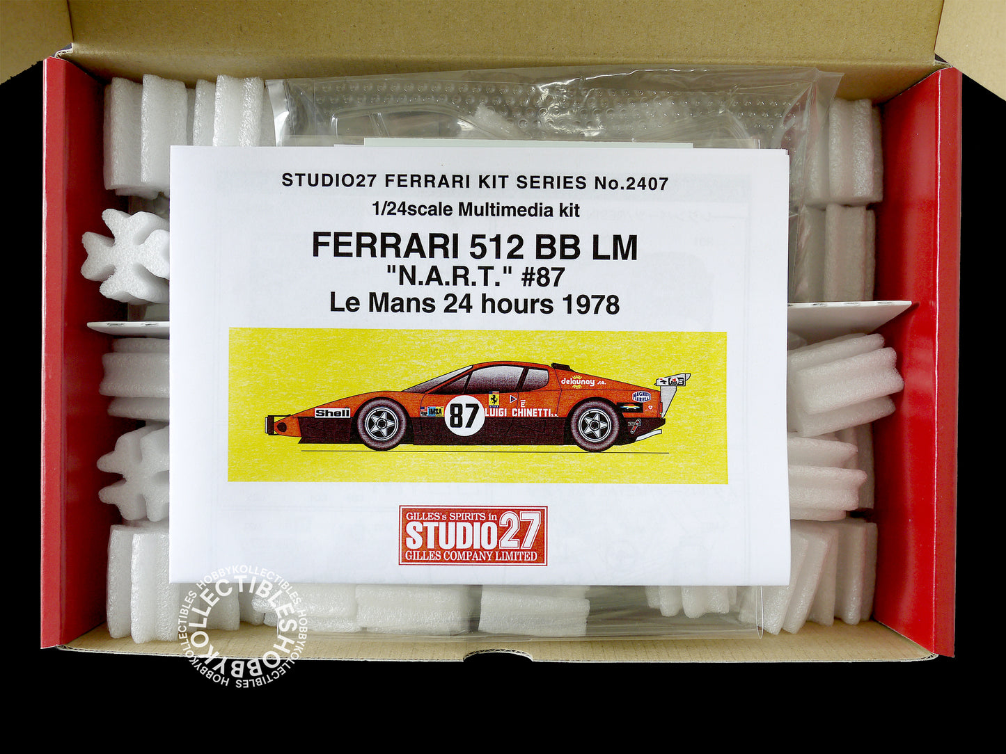 Studio27 1/24 Ferrari 512BB LM "N.A.R.T." #87 LM 24h 1978 Model Kit