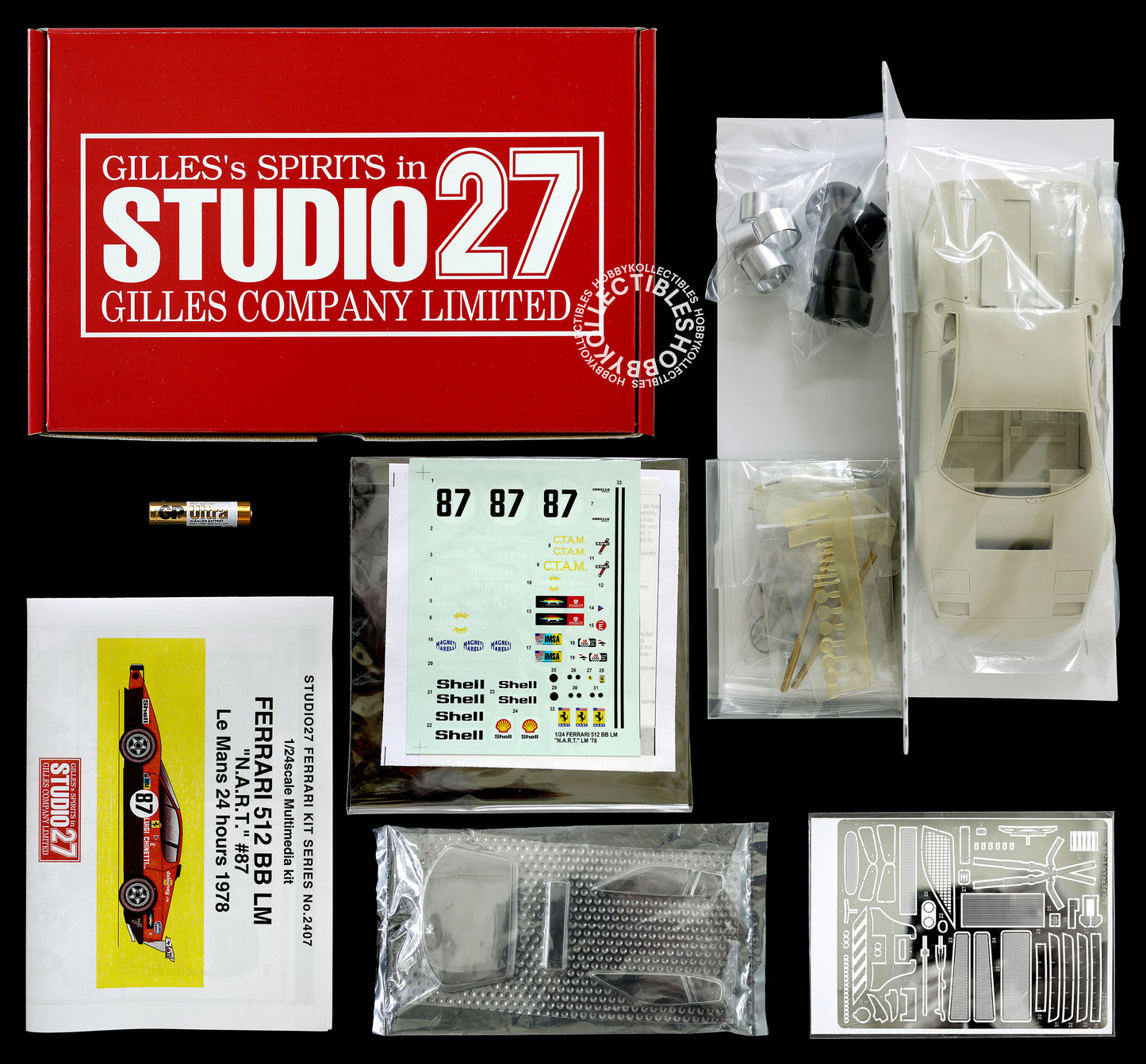 Studio27 1/24 Ferrari 512BB LM "N.A.R.T." #87 LM 24h 1978 Model Kit