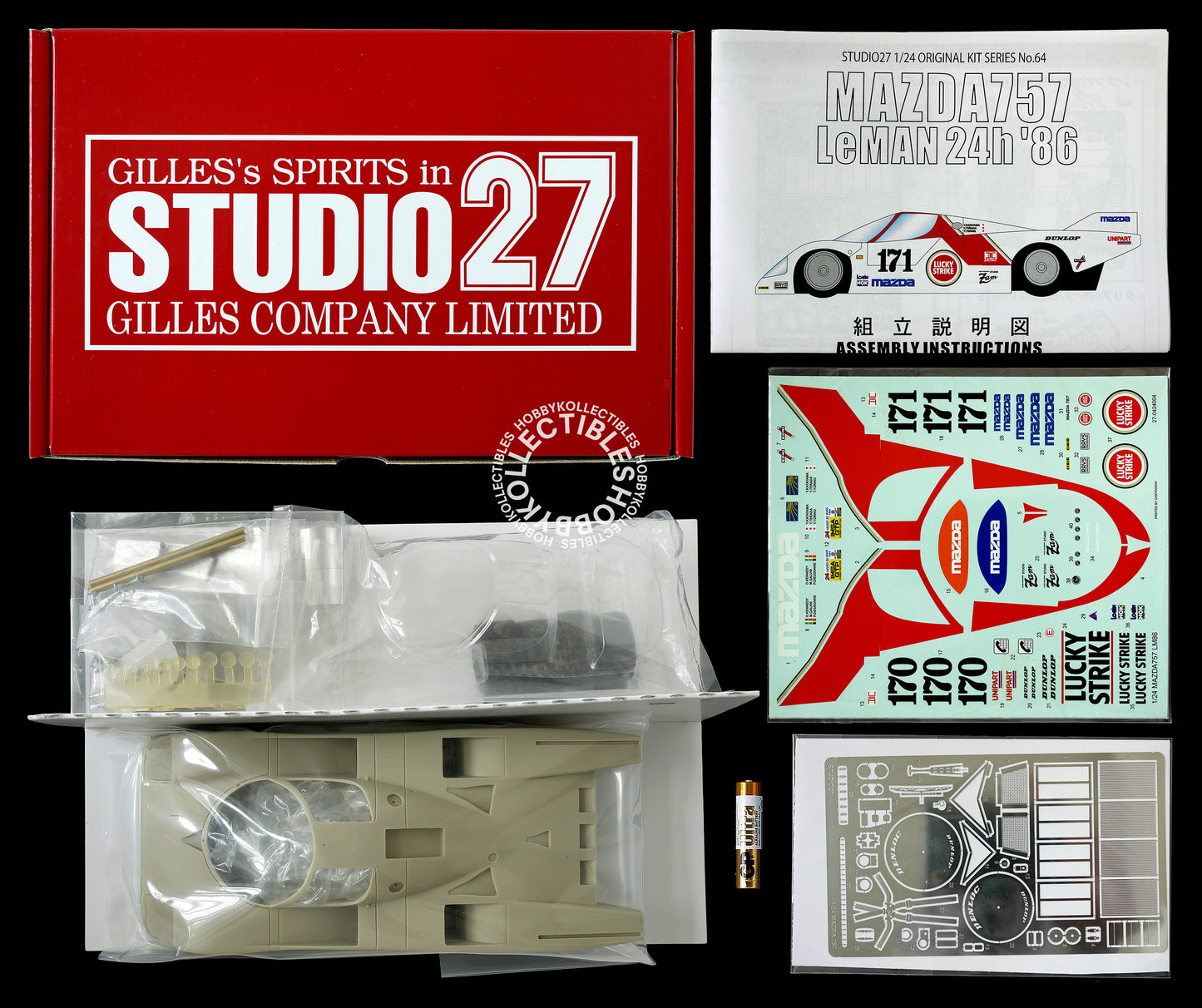 Studio27 1/24 Mazda 757 LM 24h 1986 Multi-Media Model Kit