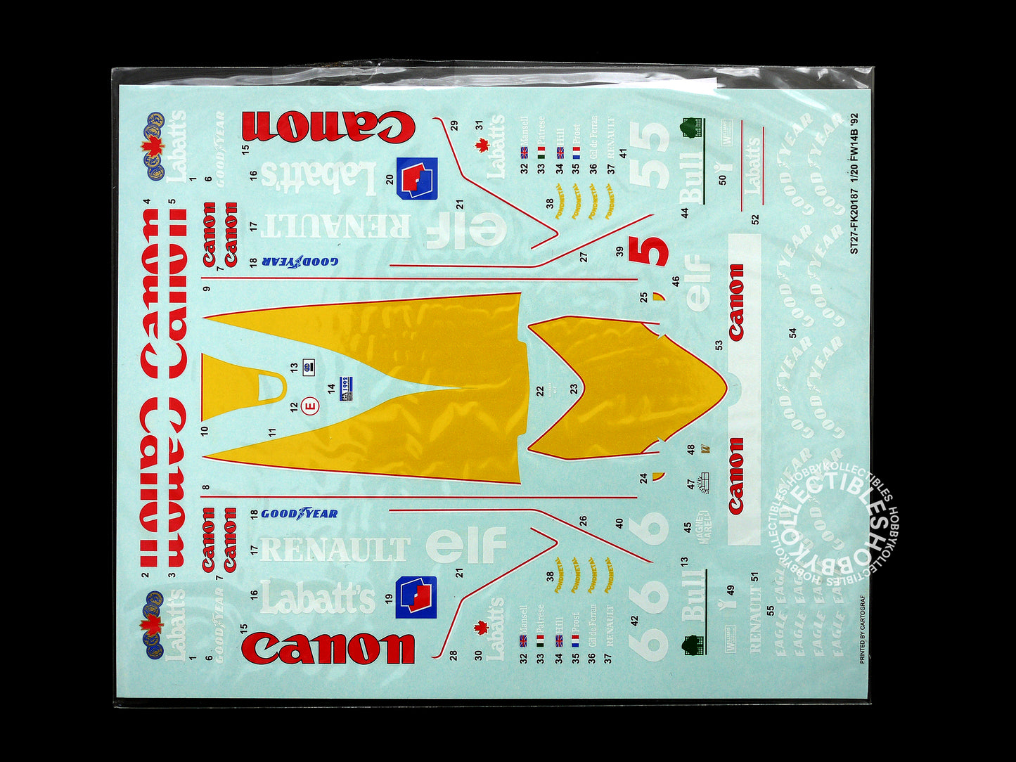 Studio 27 1/20 Williams FW14B F1 Champion Model Kit