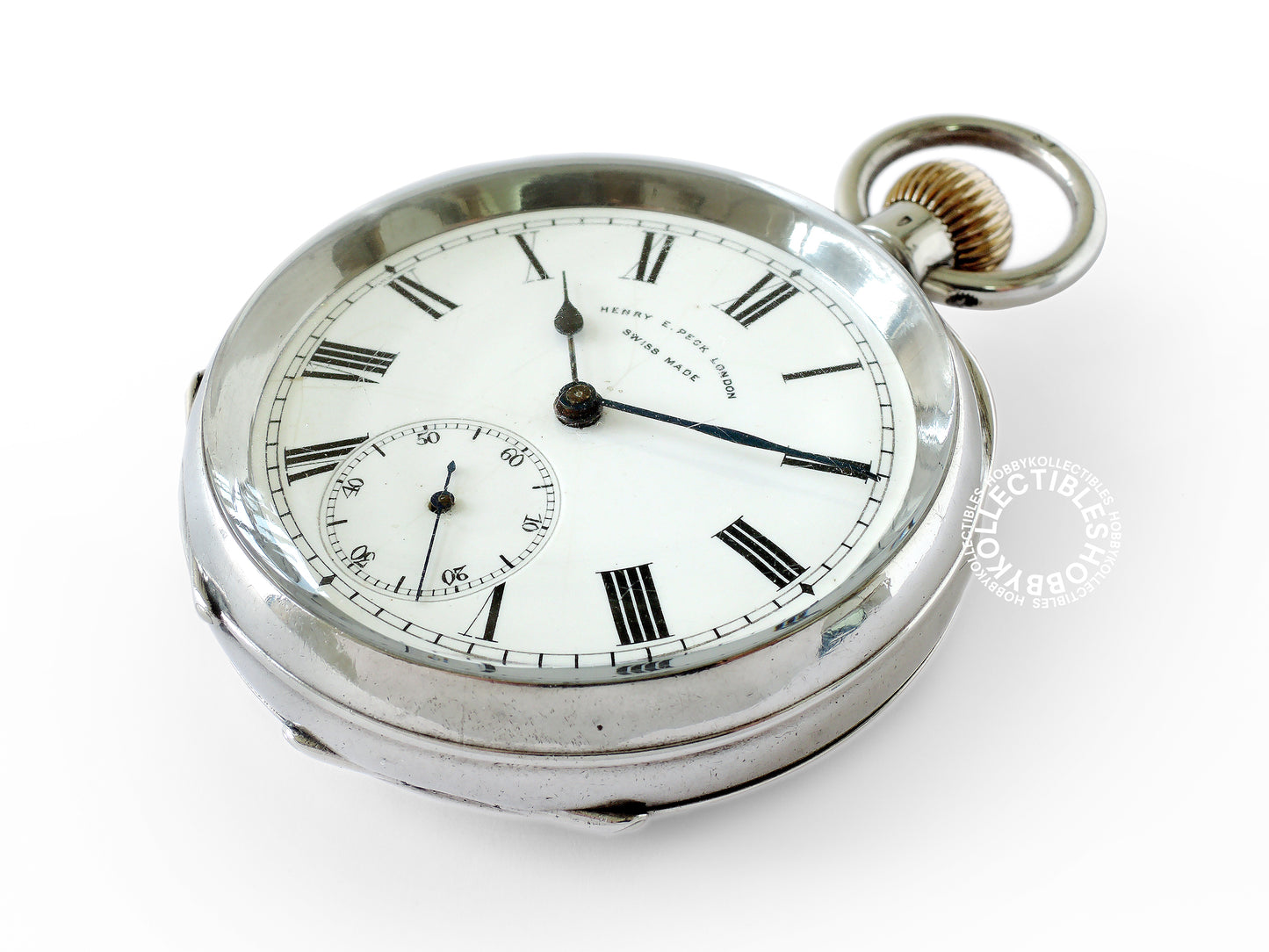Swiss Silver Open Face Henry E.Peck London Lever Pocket watch
