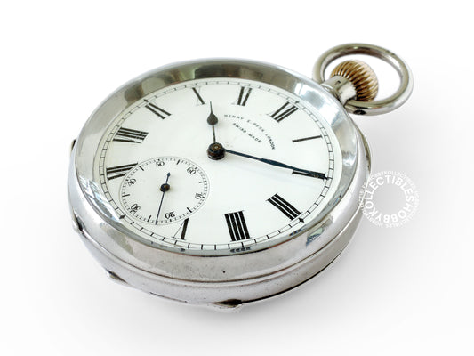Swiss Silver Open Face Henry E.Peck London Lever Pocket watch