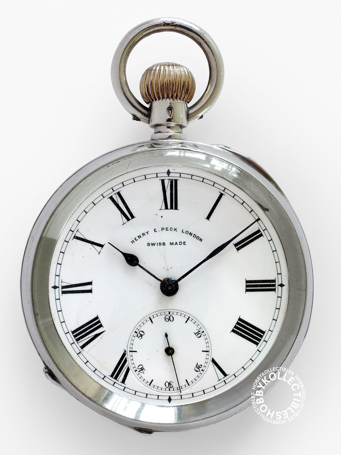 Swiss Silver Open Face Henry E.Peck London Lever Pocket watch