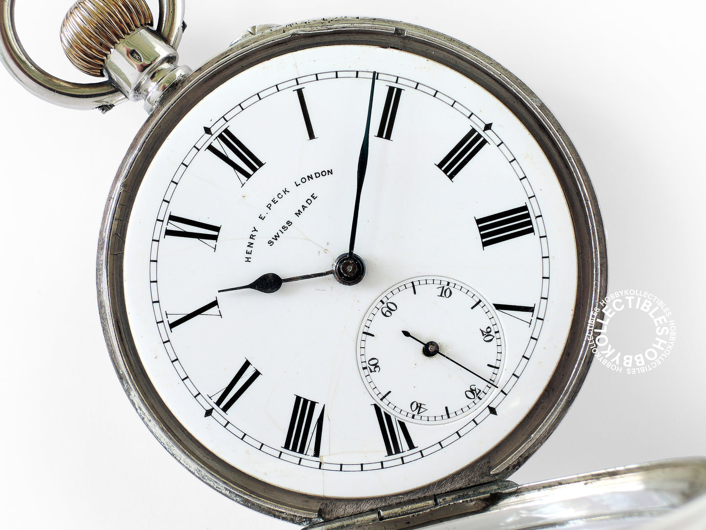 Swiss Silver Open Face Henry E.Peck London Lever Pocket watch