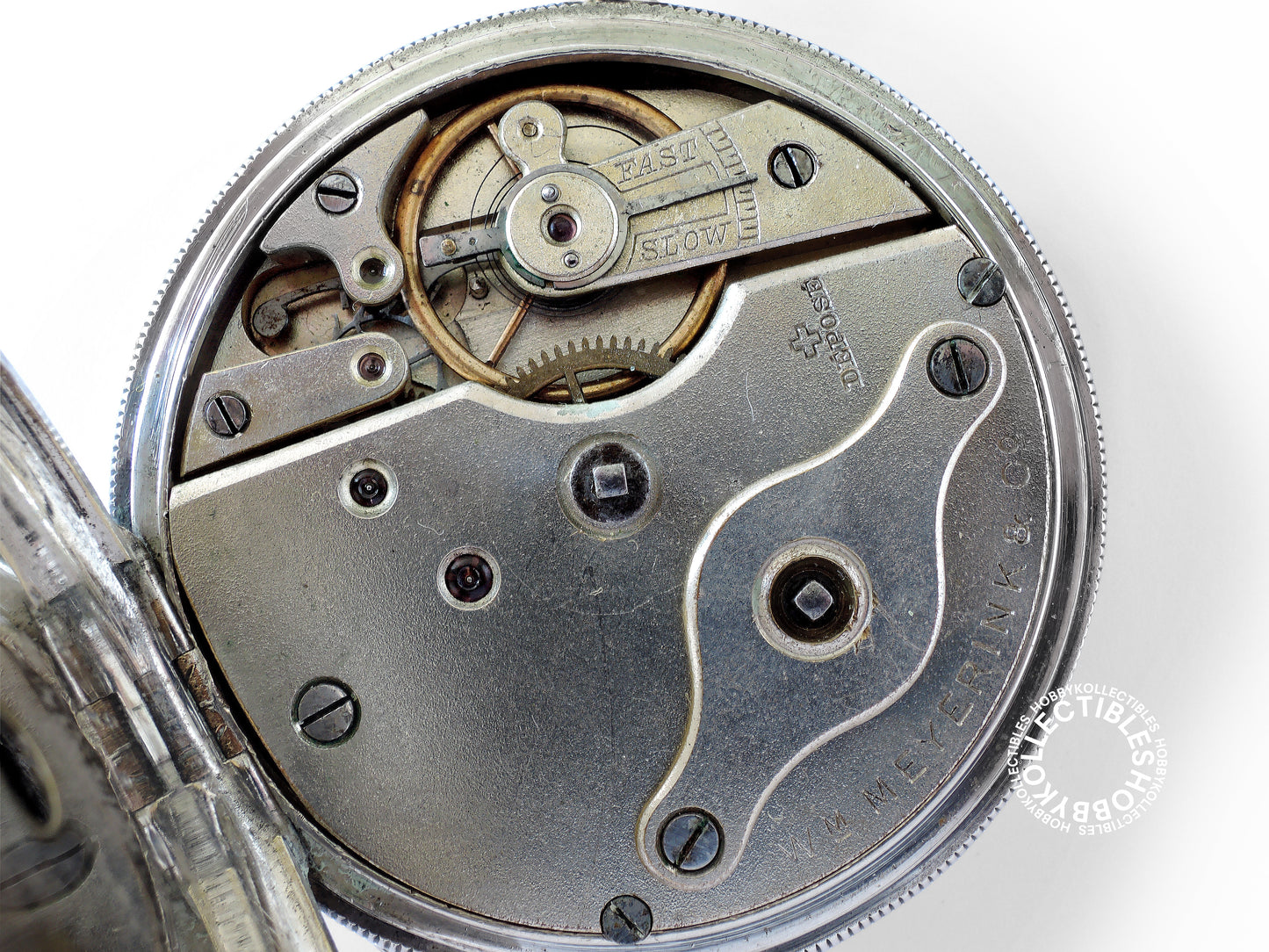 Silver Hunter Meyerink & C° Cylinder Chinese Market Pocket Watch Need Minor Repair