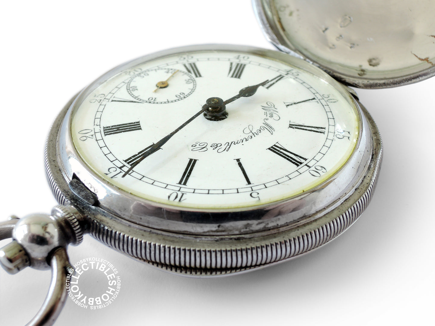 Silver Hunter Meyerink & C° Cylinder Chinese Market Pocket Watch Need Minor Repair