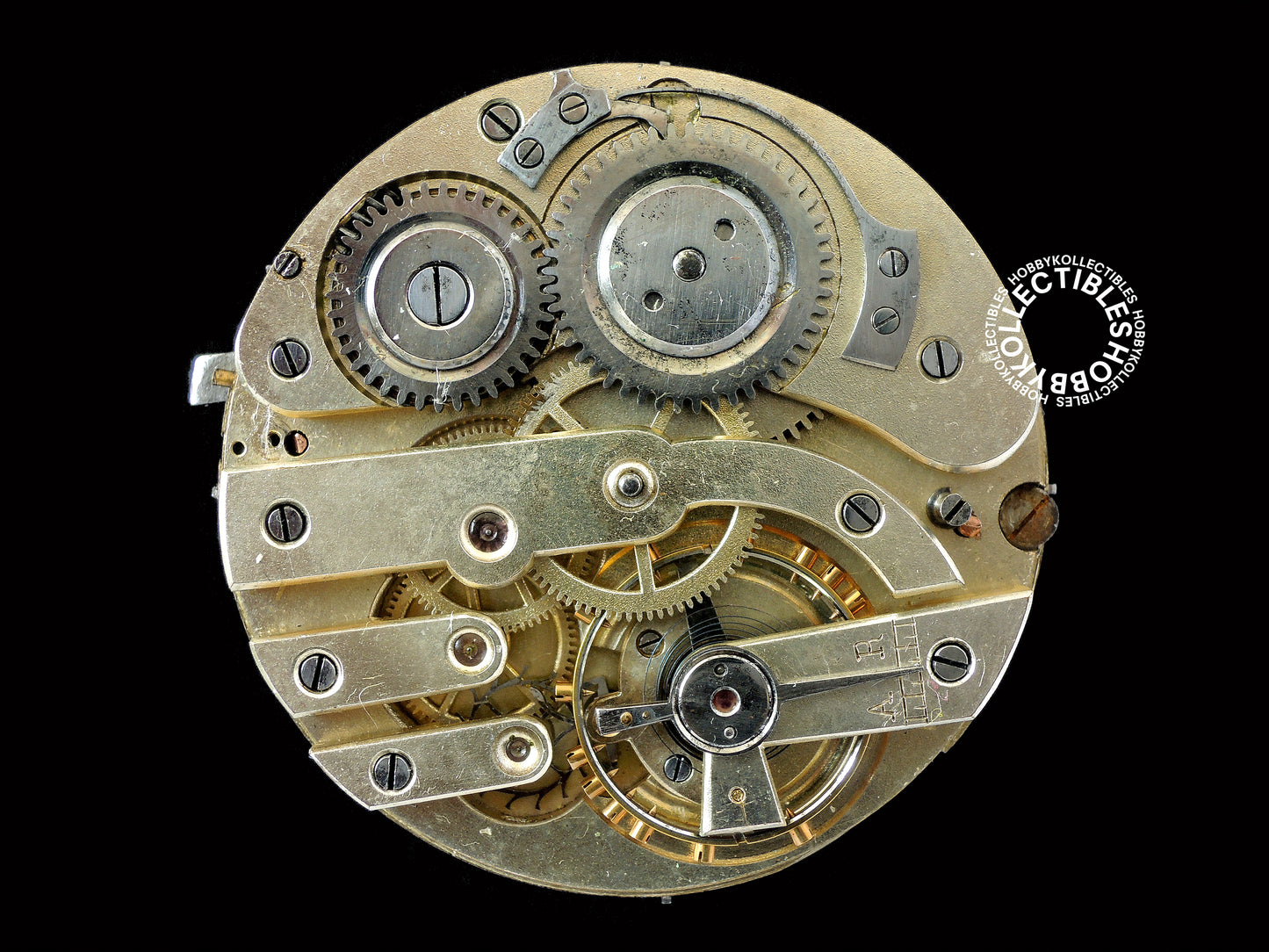 Swiss Gold Plated Decorative Engraved Hunting Case Lever Pocket Watch