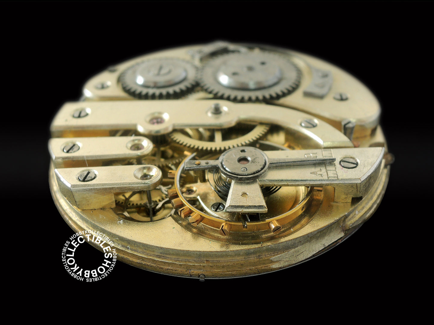 Swiss Gold Plated Decorative Engraved Hunting Case Lever Pocket Watch