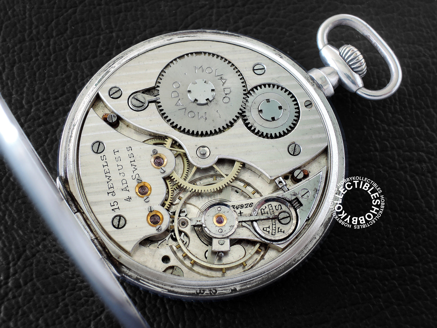 Swiss Movado Silver 900 Open Face Lever Pocket Watch