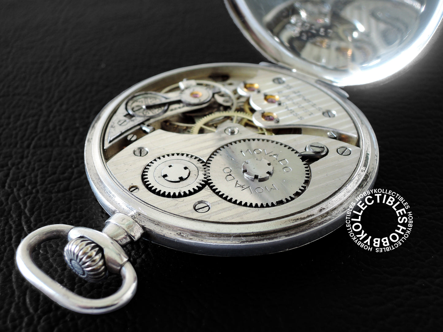 Swiss Movado Silver 900 Open Face Lever Pocket Watch