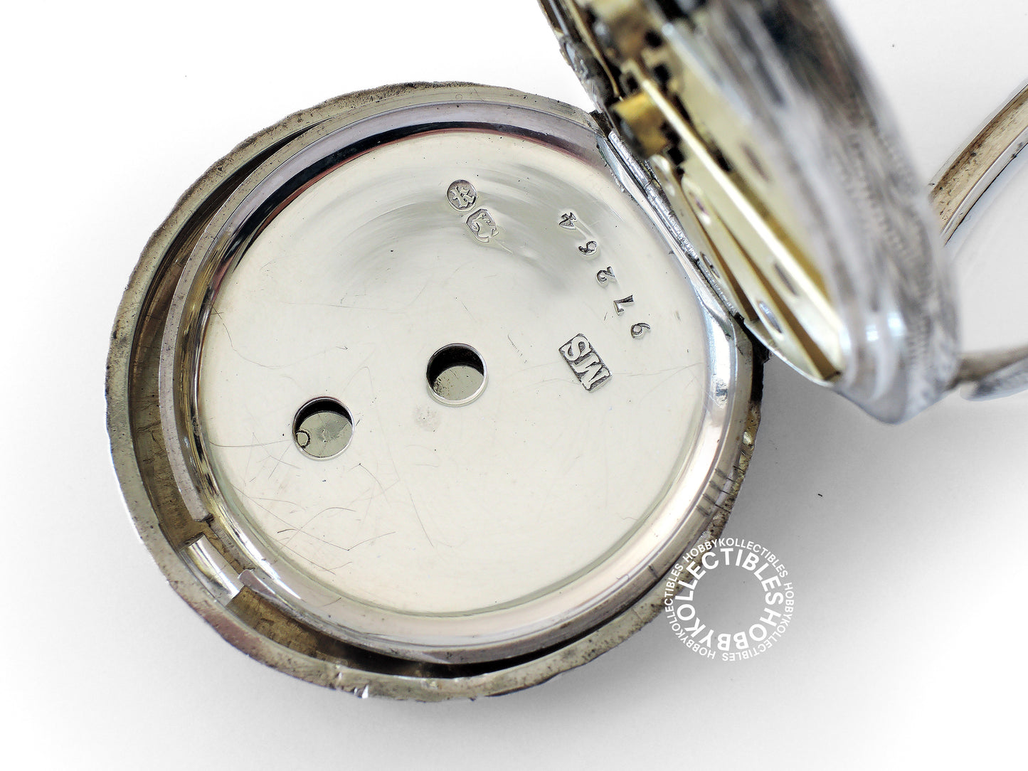 Antique Silver Open Face Fancy Enamel Cylinder Pocket/Fob Watch