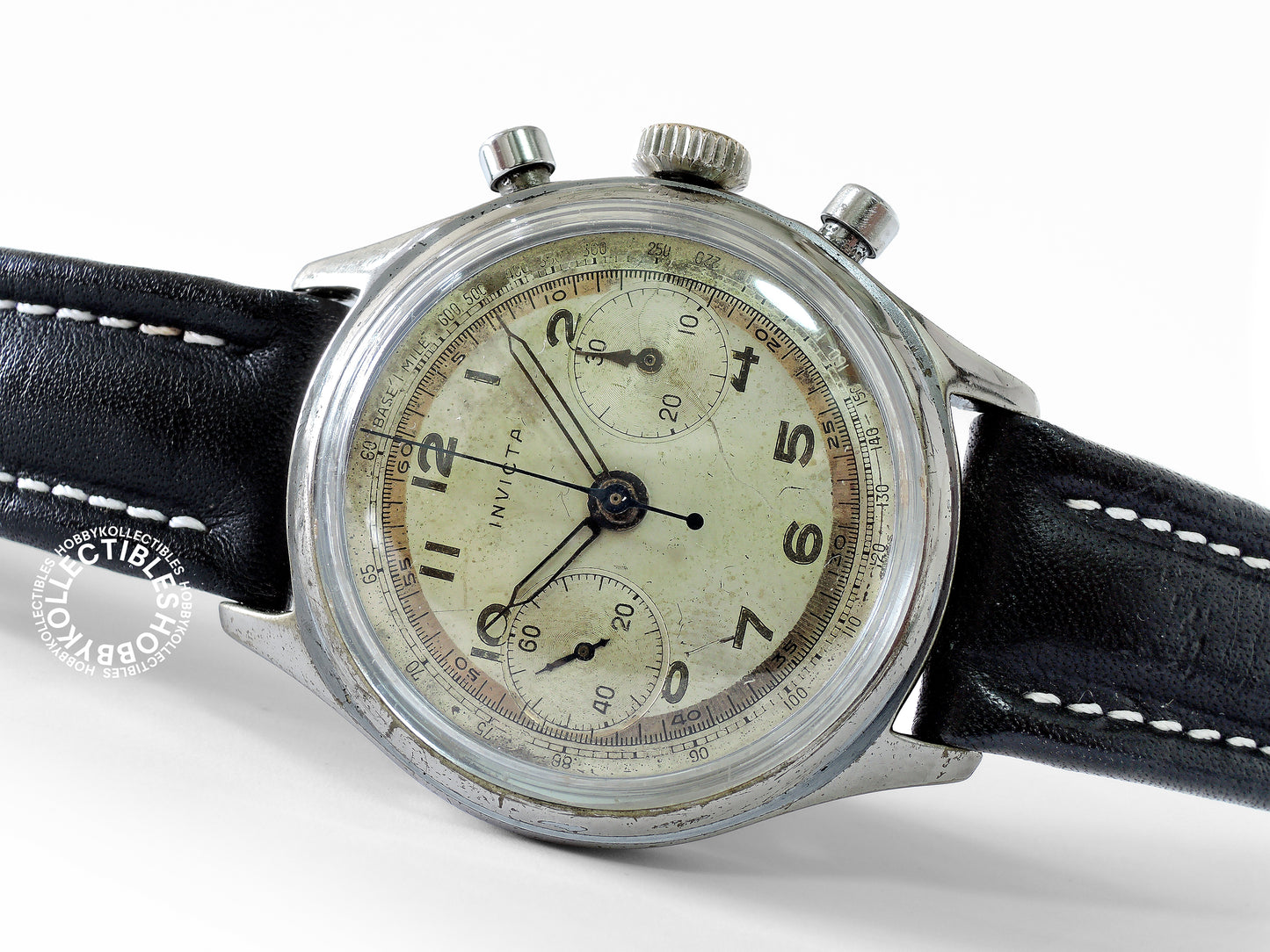 Swiss Vintage Invictor Chronograph Wrist Watch Need Service