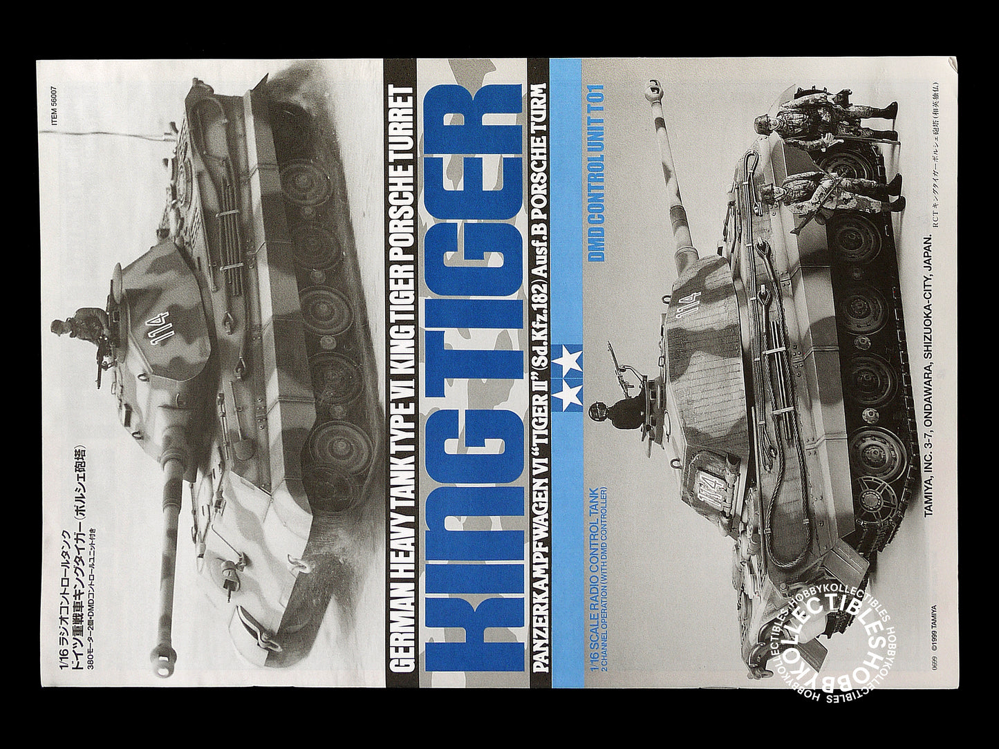 Tamiya Vintage 1/16 RC German King Tiger Tank #56007 Model Kit