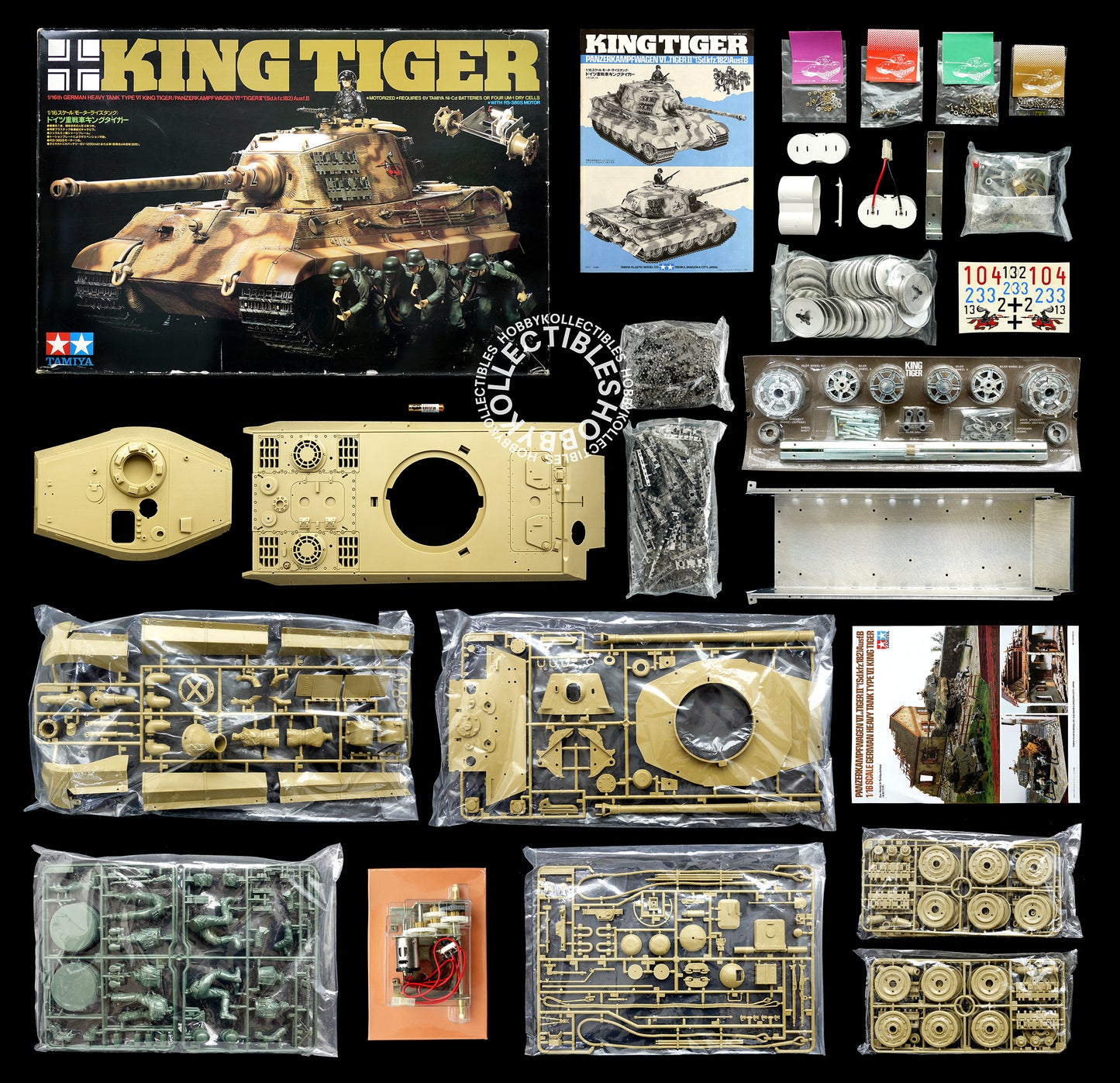 Tamiya Vintage 1/16 German Tank King Tiger Motorised Model Kit
