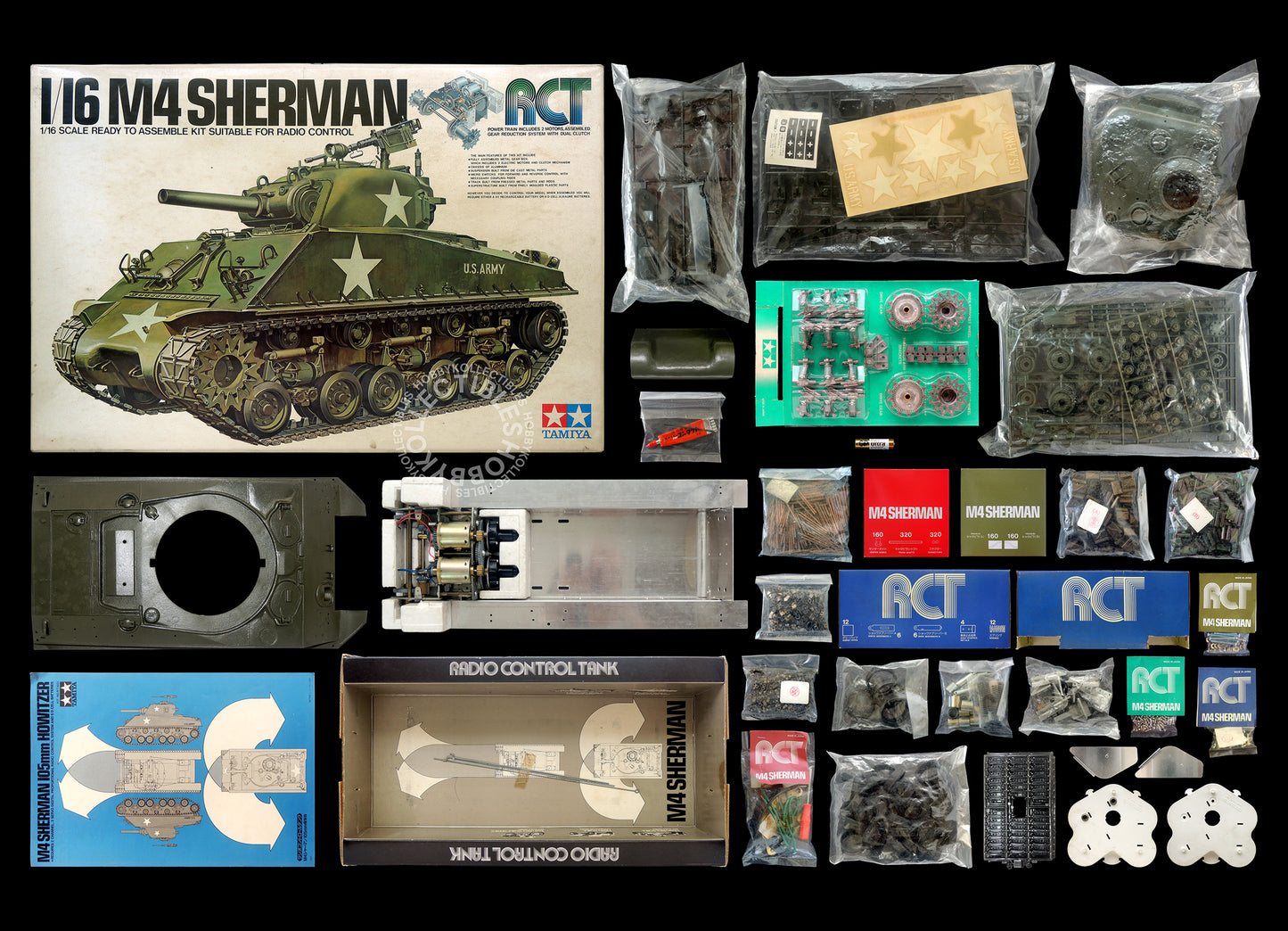 Tamiya Vintage 1/16 RC US Army M4 Sherman RT1601(#56001) MISSING GREASE!