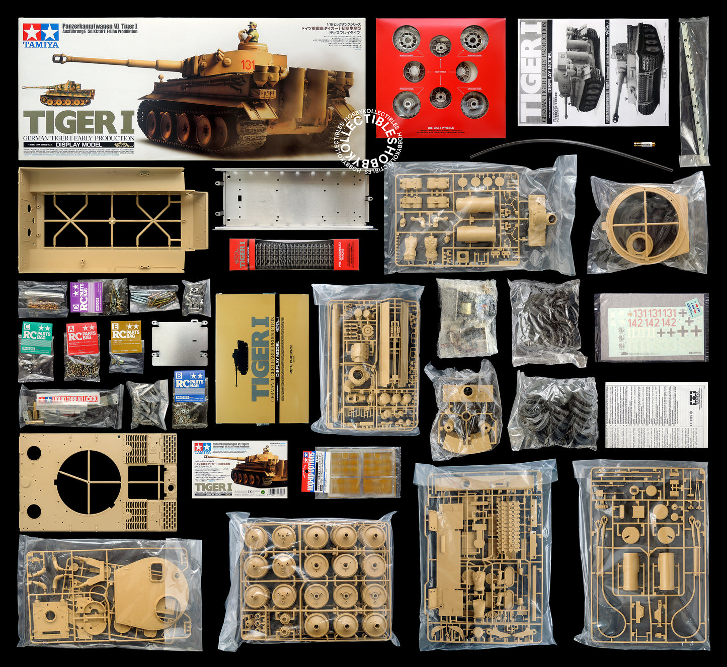 Tamiya 1/16 German Tiger I #36203 Display/Motorised Tank Manual is COPY