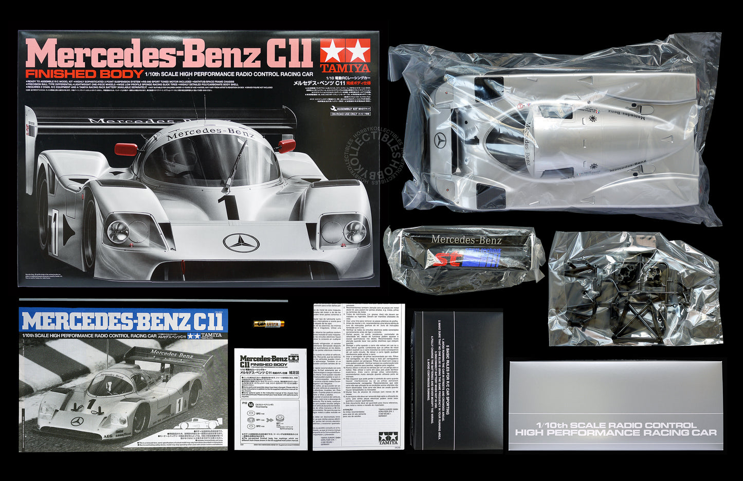 Tamiya 1/10 RC Mercedes Benz C-11 #58351  Radio Control Special Finished Body Edition Black Box 2005