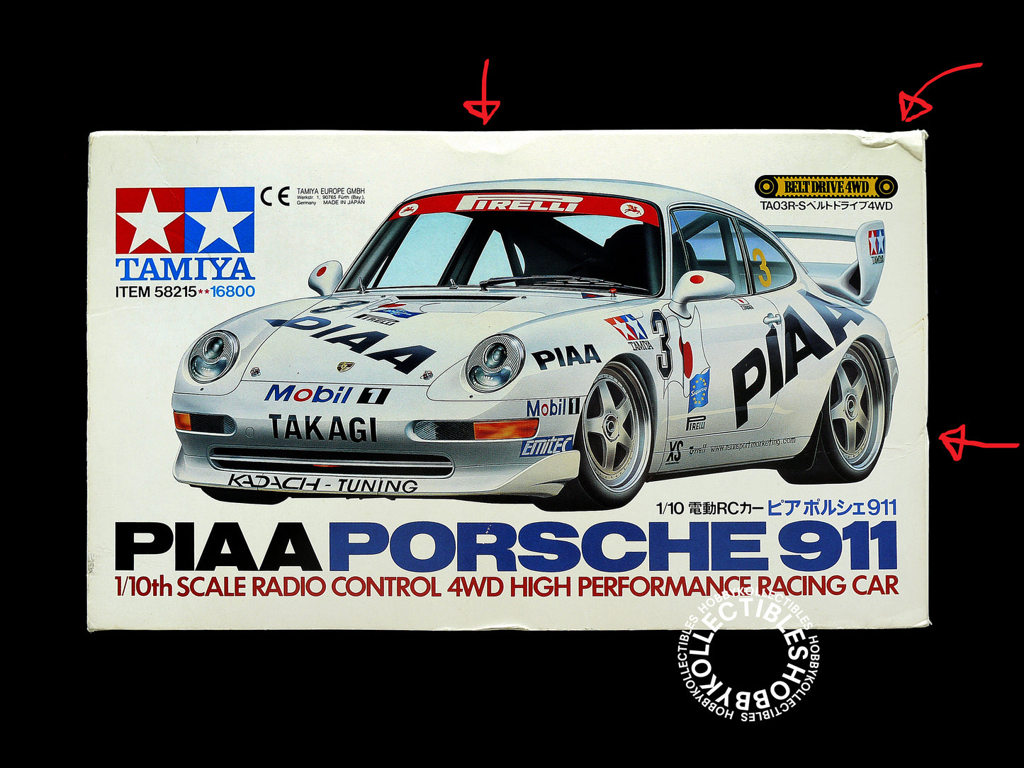 Tamiya 1/10 RC PIAA Porsche 911 Sport Car #58215 Model Kit