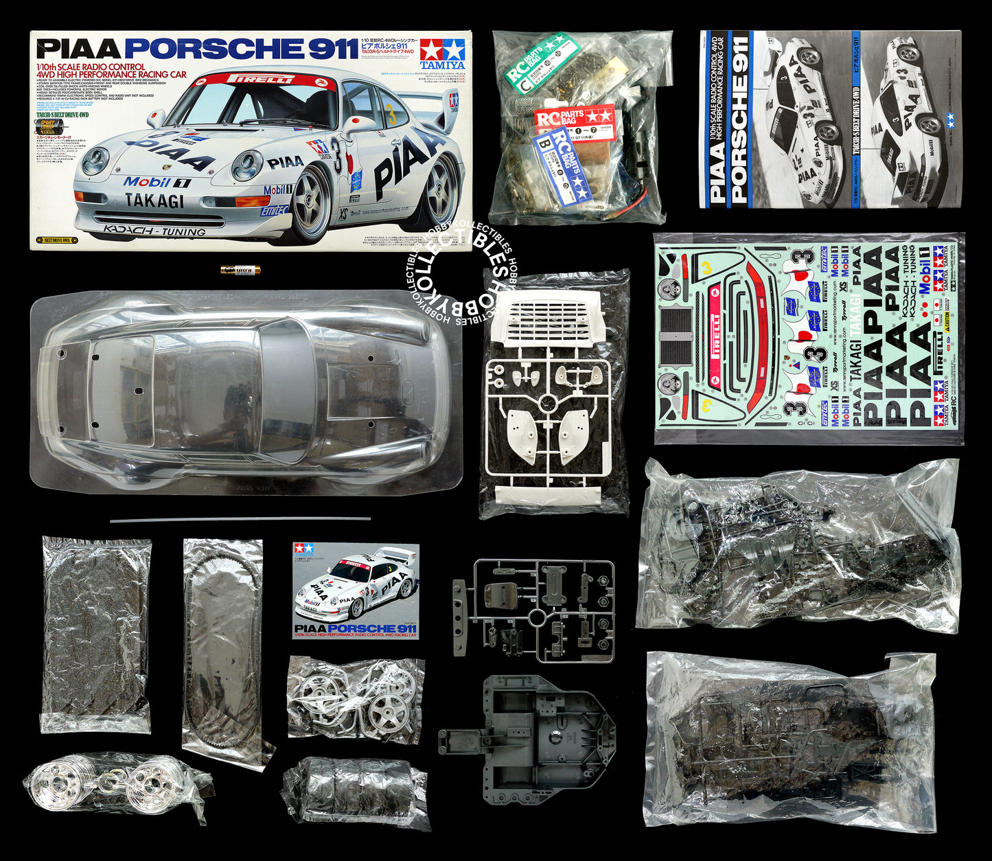 Tamiya 1/10 RC PIAA Porsche 911 Sport Car #58215 Model Kit