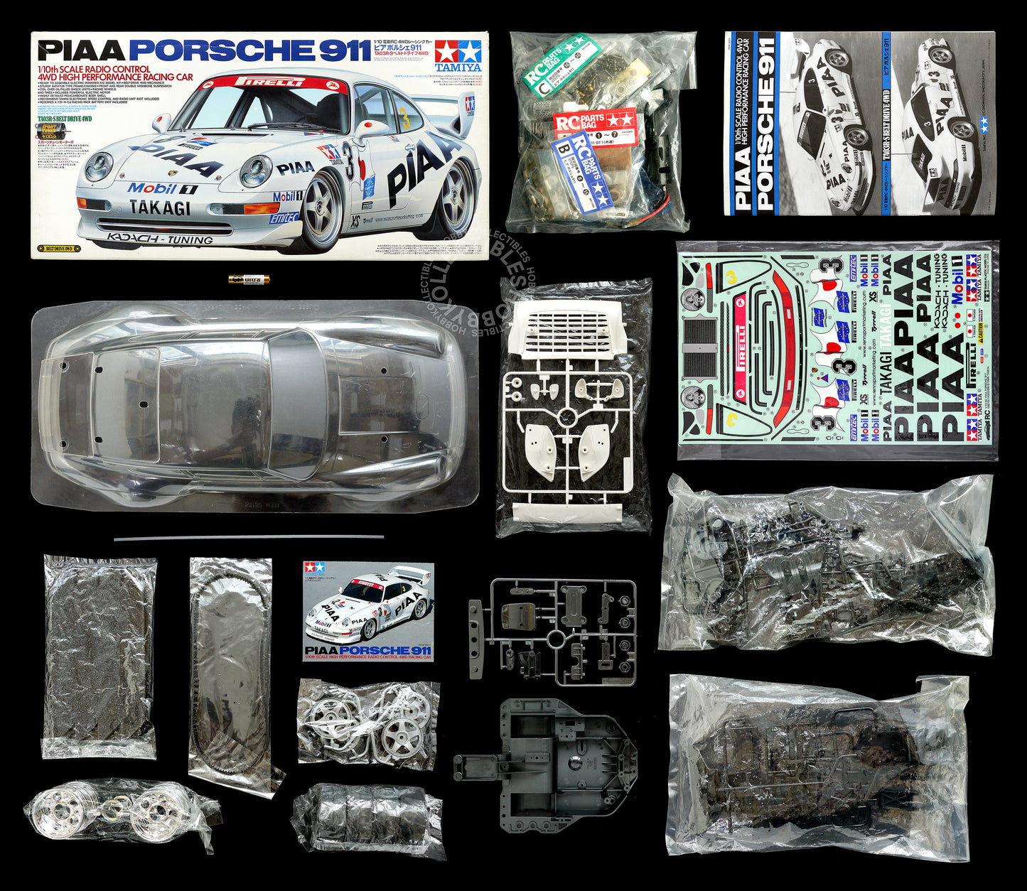 Tamiya 1/10 RC PIAA Porsche 911 Sport Car #58215 Model Kit