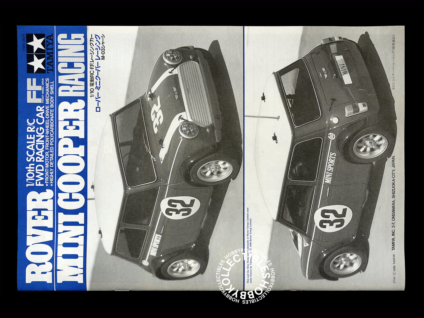 Tamiya 1/10 RC Rover Mini Cooper #58211 FWD Model Kit