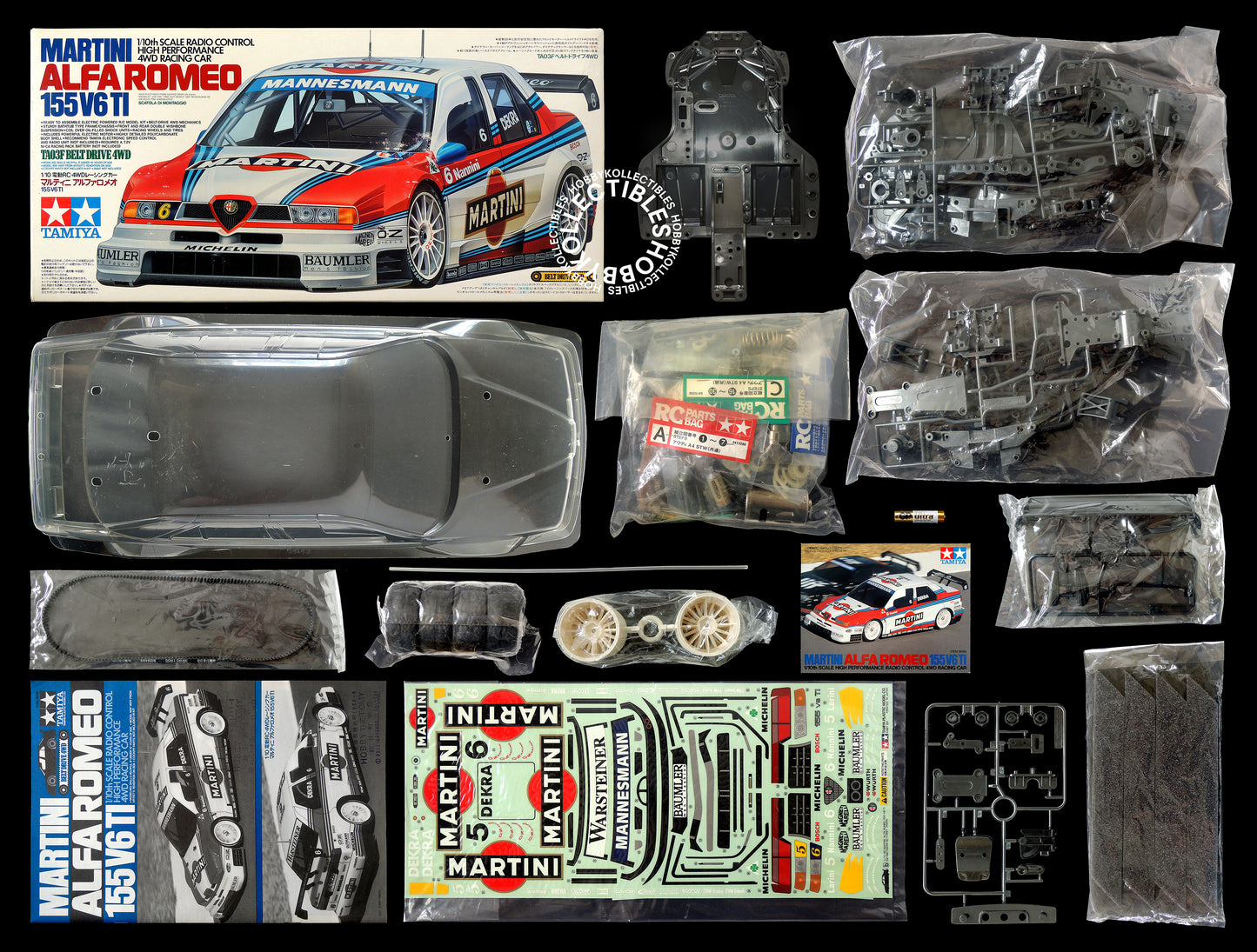 Tamiya Vintage 1/10 RC Martini Alfa Romeo 155 V6 TI #58189