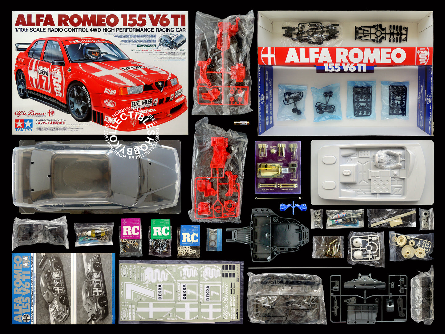 Tamiya 1/10 RC Alfa Romeo 155 V6 TI #58128 TA02 Model Kit