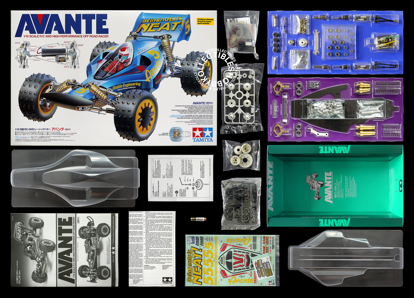 Tamiya 1/10 RC Avante 2011 4WD Racing Buggy #58489 Model Kit