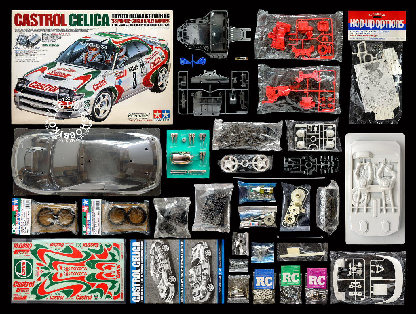 Tamiya 1/10 Vintage RC Castrol Celica GT-Four '93 Rally Winner #58129 Model Kit